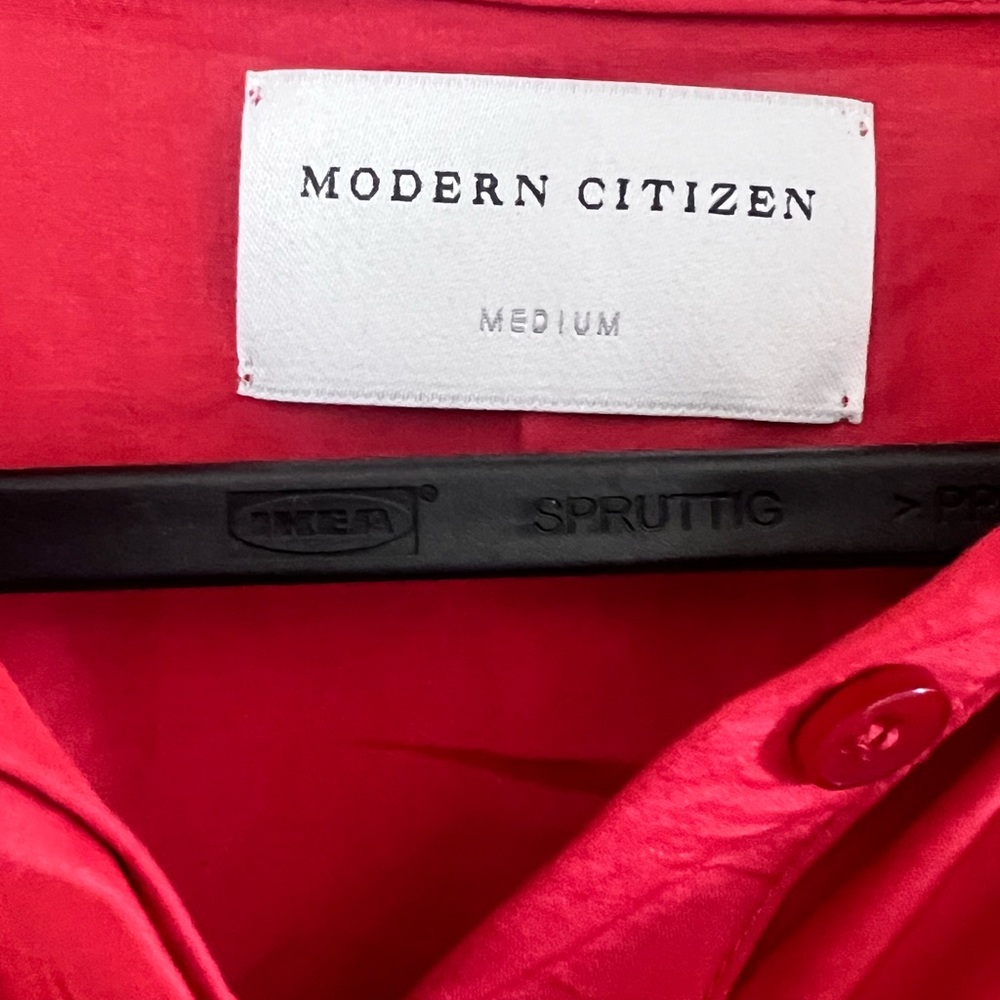 Modern Citizen Red Tiered Tie-Front 80% cotton, 20% silk - Picture 2 of 4